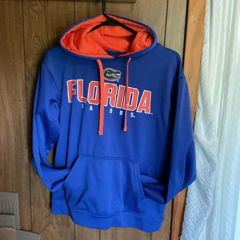 Vintage Aesthetic Champion Florida Gators Hoodie Blue Orange Small